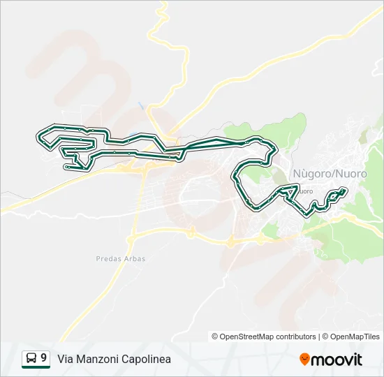 9 Bus Line Map