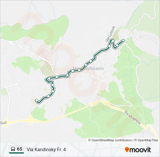 6S Bus Line Map