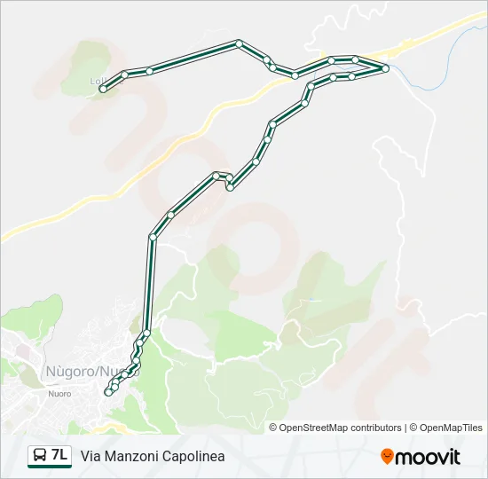 7L Bus Line Map