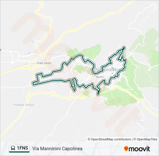 Percorso linea bus 1FNS
