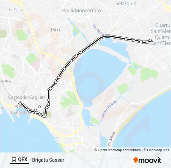QEX Bus Line Map