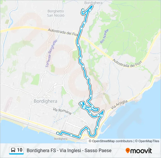 10 Bus Line Map