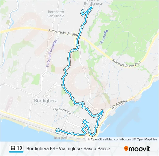 10 Bus Line Map