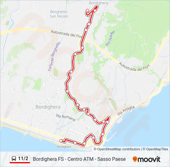 11/2 Bus Line Map
