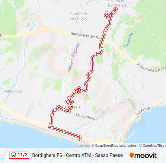 11/2 Bus Line Map