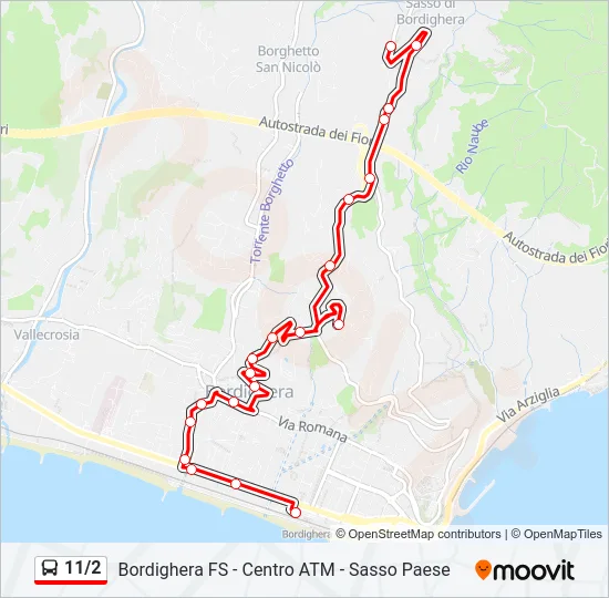 11/2 Bus Line Map
