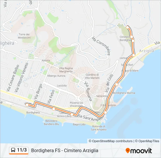 11/3 Bus Line Map