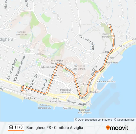 11/3 Bus Line Map