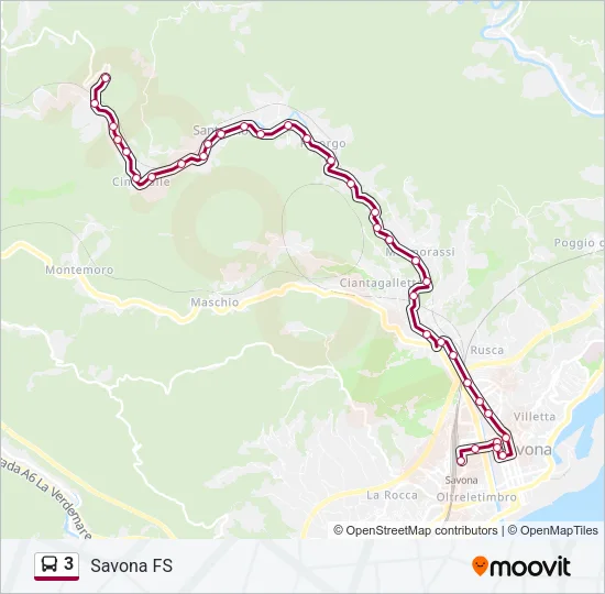 3 Bus Line Map