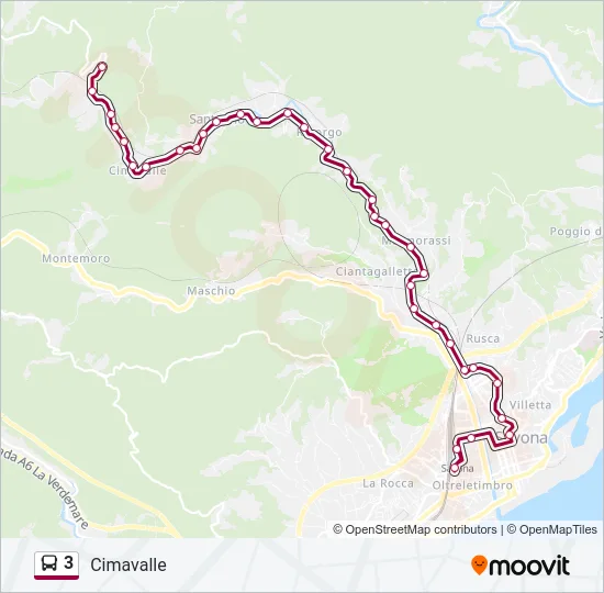 3 Bus Line Map