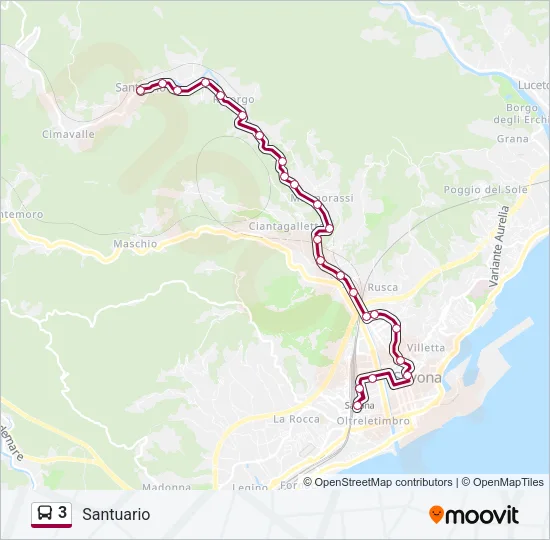 3 Bus Line Map