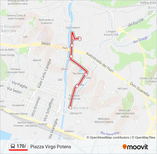 170/ Bus Line Map