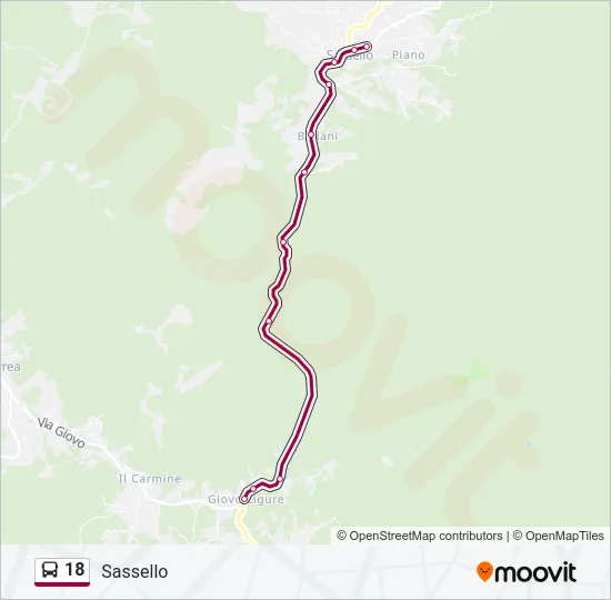 18 Bus Line Map