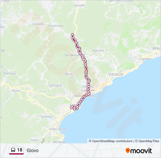 18 Bus Line Map