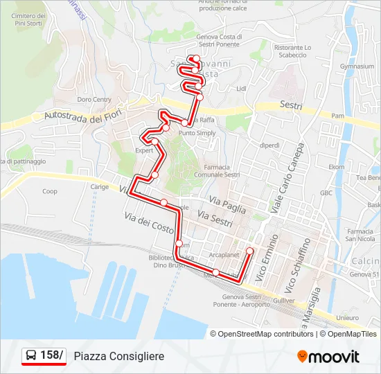 158/ Bus Line Map