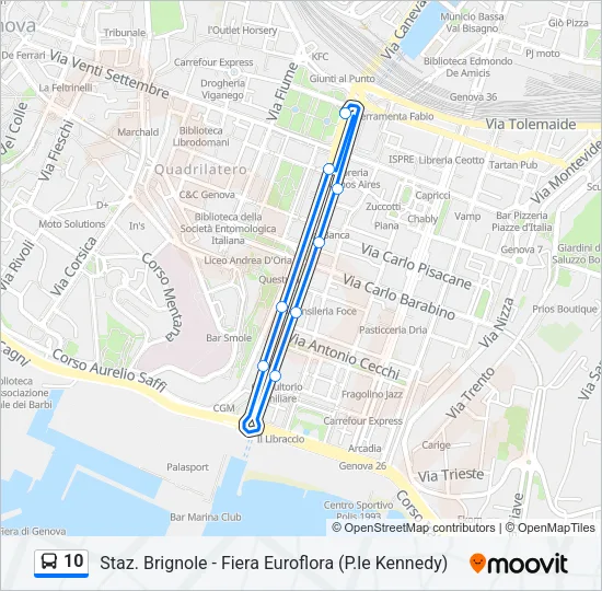 10 Bus Line Map