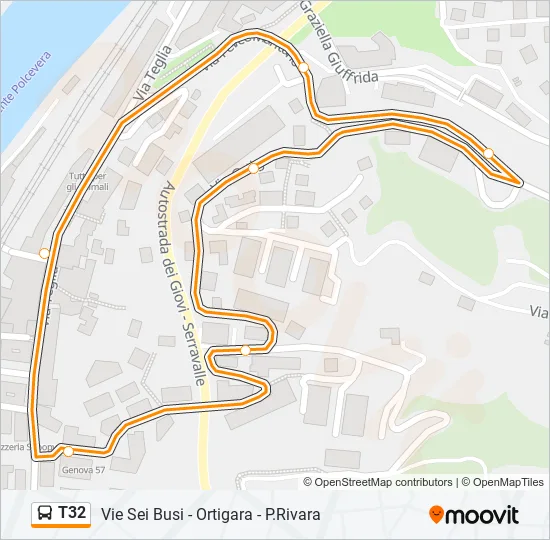 T32 Bus Line Map