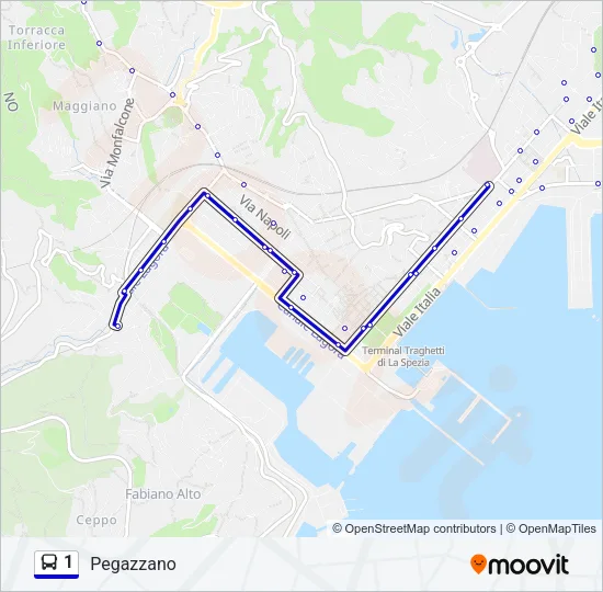 1 Bus Line Map