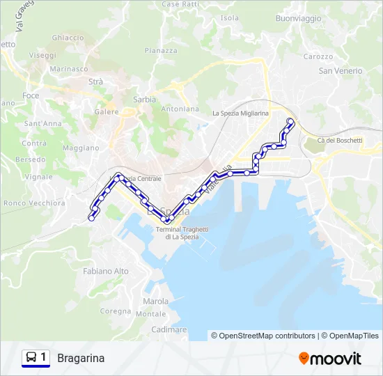 1 Bus Line Map