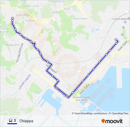 3 Bus Line Map