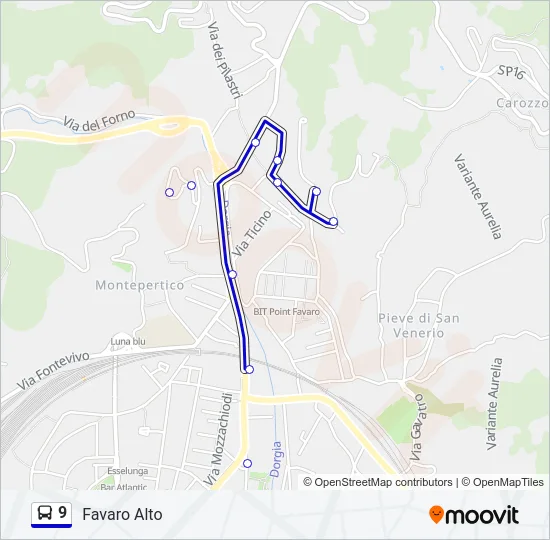 9 Bus Line Map