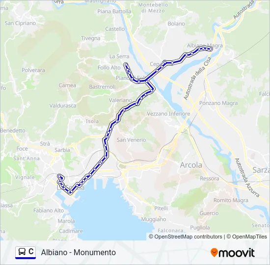 C Bus Line Map