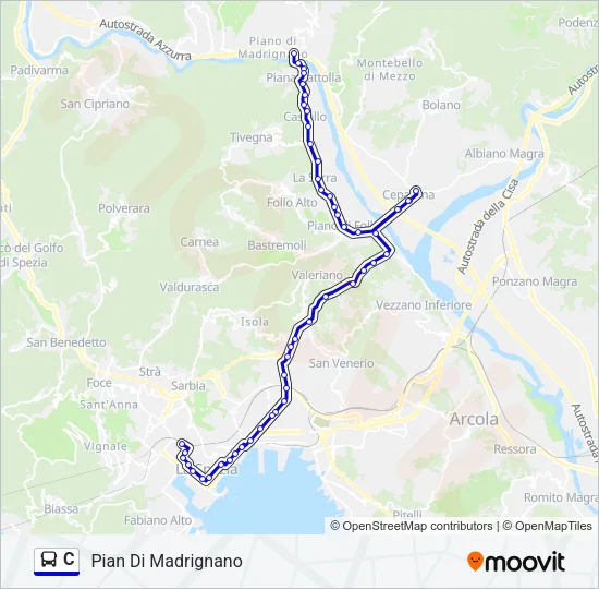 C Bus Line Map