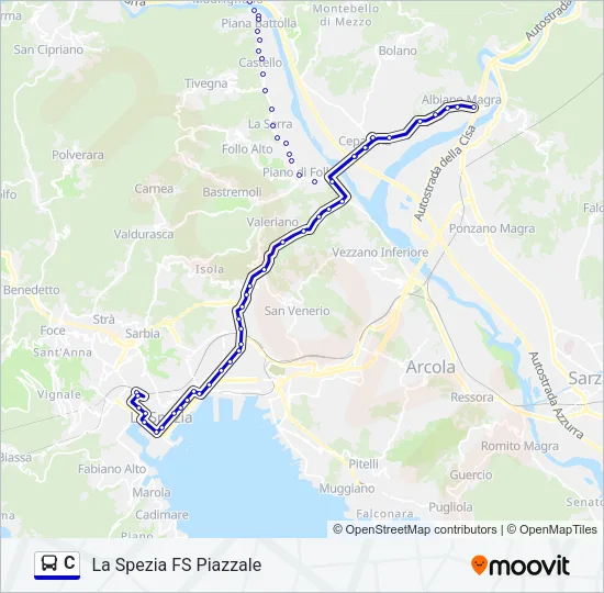 C Bus Line Map