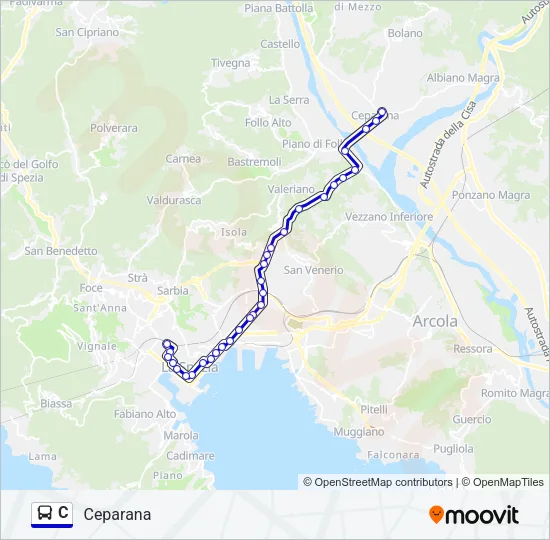 C Bus Line Map