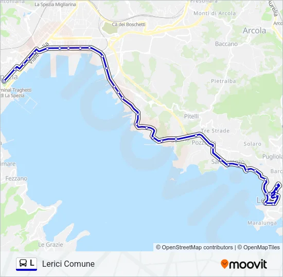 Percorso linea bus L