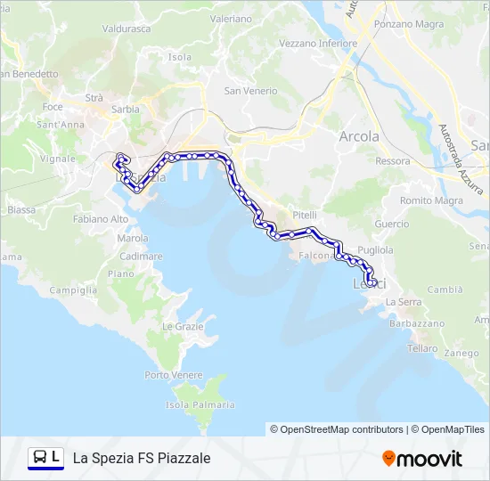 L Bus Line Map