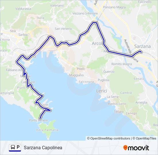 p Route: Schedules, Stops & Maps - Sarzana Capolinea (Updated)