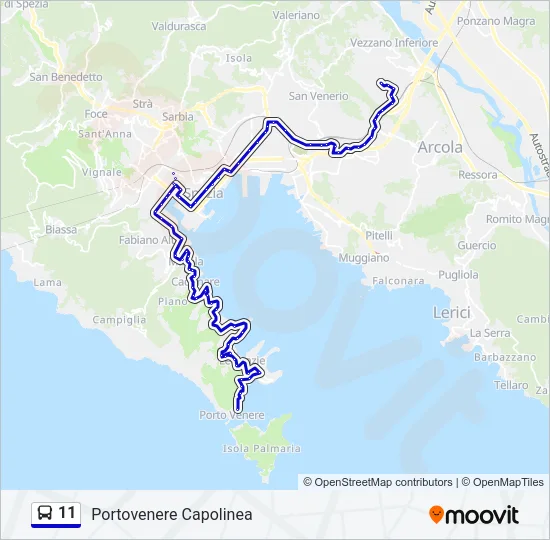 11 Bus Line Map