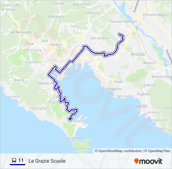 11 Bus Line Map