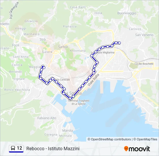 12 Bus Line Map