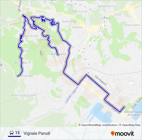 15 Bus Line Map