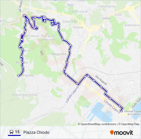15 Bus Line Map
