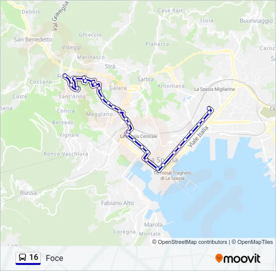 16 Bus Line Map