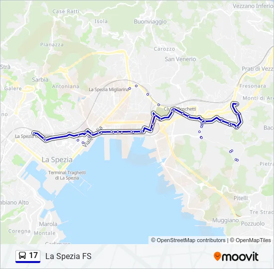 17 Bus Line Map