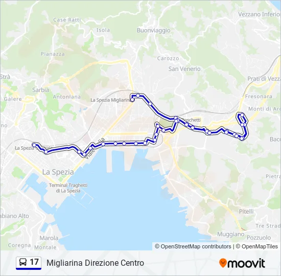 17 Bus Line Map