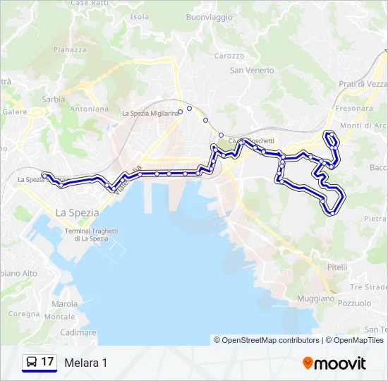 17 Bus Line Map