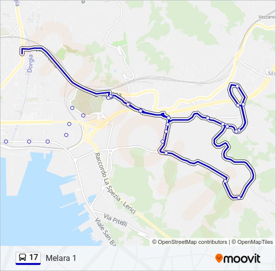 Percorso linea bus 17