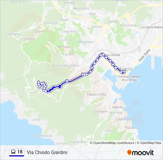 18 Bus Line Map