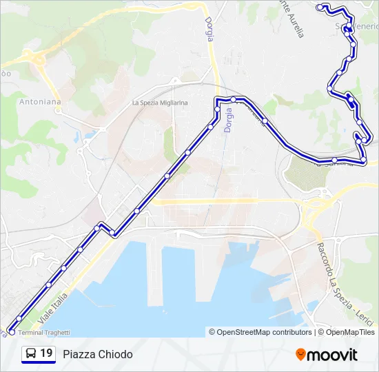 19 Bus Line Map