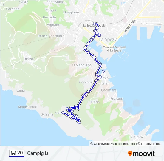20 Bus Line Map