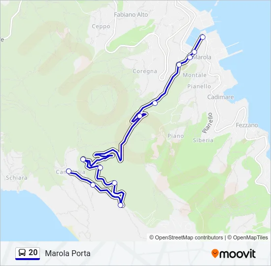 20 Bus Line Map