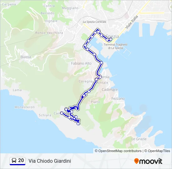 20 Bus Line Map