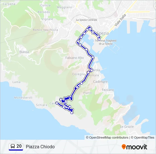 20 Bus Line Map