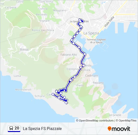 20 Bus Line Map