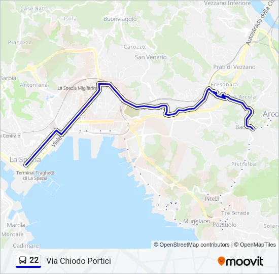 22 Bus Line Map